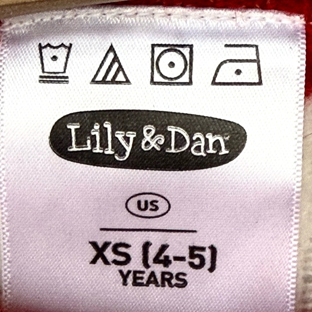 Lily & Dan Sweater 4-5 Red Hearts Girl’s XS Pullover Top Cream White NEW NWT - Picture 3 of 5